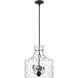 Santorini 4 Light 15 inch Matte Black Pendant Ceiling Light